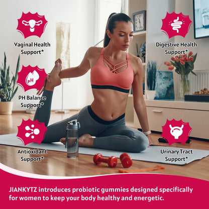 JIANKYTZ (2 Pack) Sugar Free Premium Feminine Balance Gummies for Women - Vaginal Health, Antioxidant, Digestive Health, PH Balance Support, Vaginal Probiotics for Women Gummies, Max Absorption JIANKYTZBuy Supplements Australia