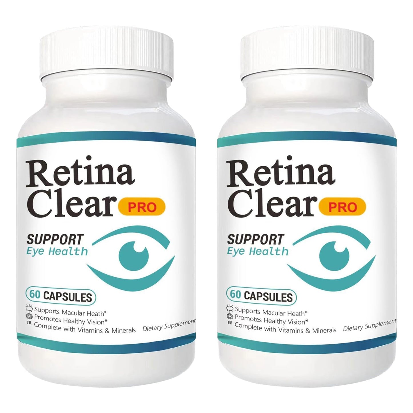 Vunexo Retina Clear Pro Eye Health Support Supplement, with Minerals and Vitamins, Lutein and Bilberry Extract Supports Visual Clarity, Eye Fatigue Relief & Focus（2PCS VunexoBuy Supplements Australia
