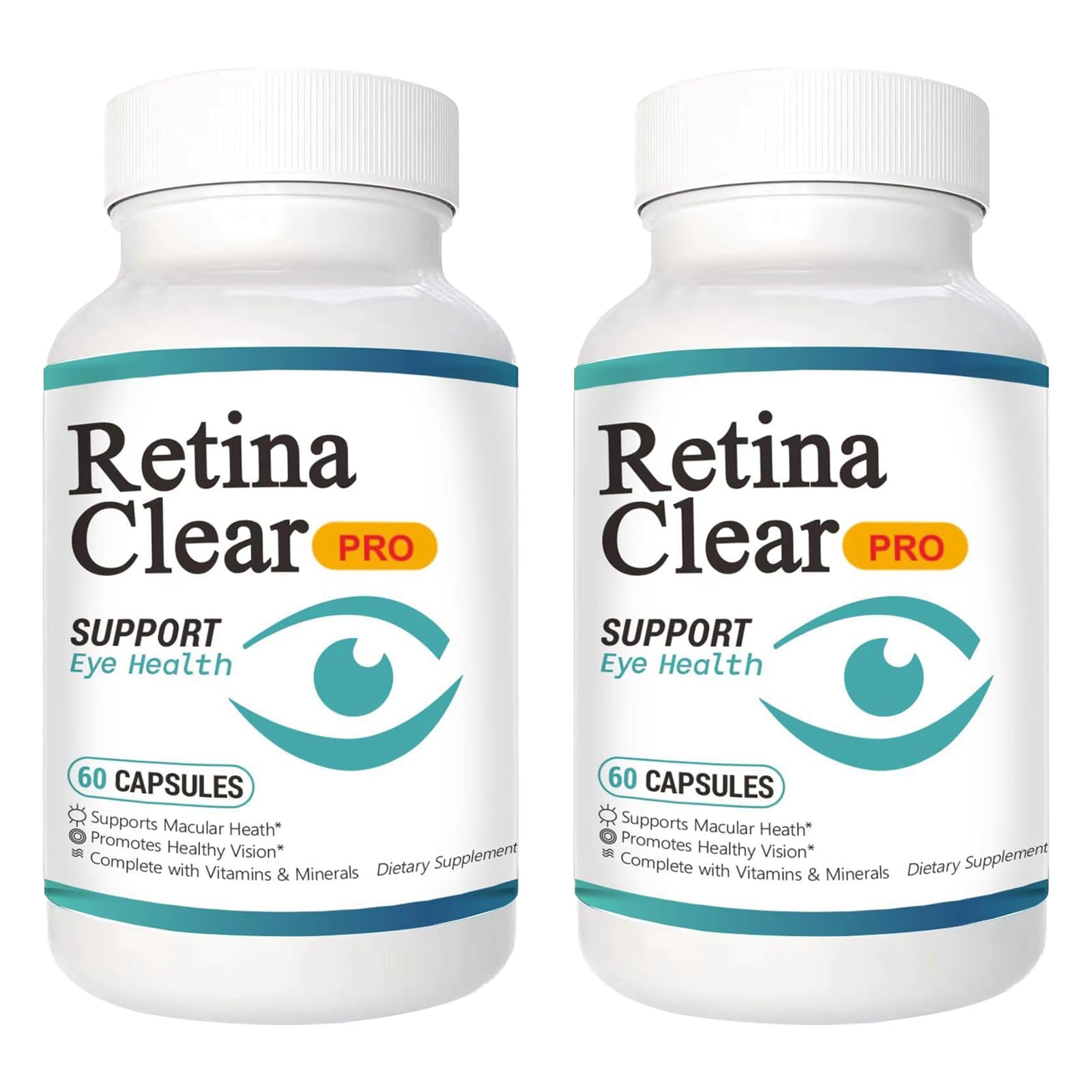 Vunexo Retina Clear Pro Eye Health Support Supplement, with Minerals and Vitamins, Lutein and Bilberry Extract Supports Visual Clarity, Eye Fatigue Relief & Focus（2PCS VunexoBuy Supplements Australia