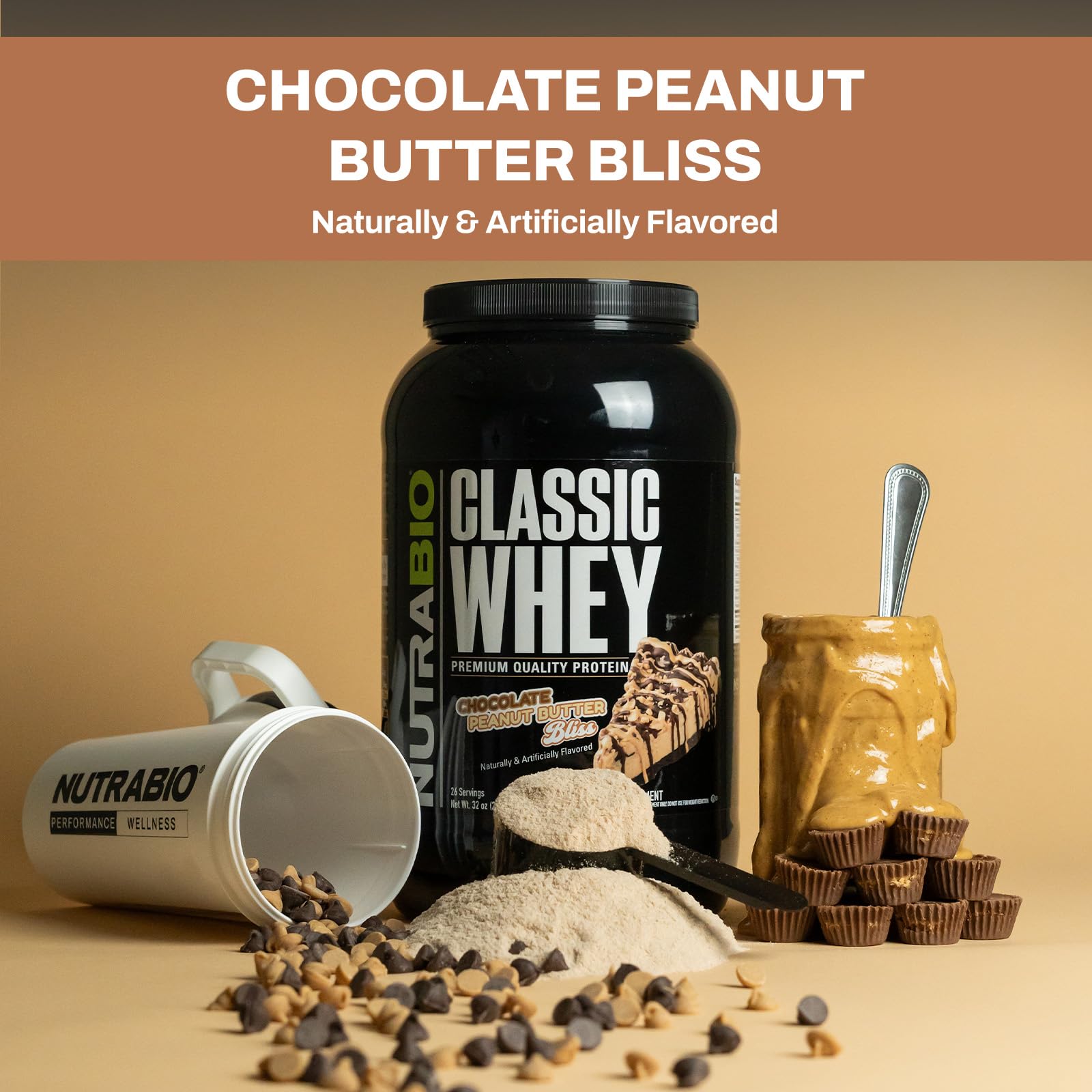 NutraBio Classic Whey Protein Powder- Full-Spectrum Amino Acid Profile - No Fillers NutraBioBuy Supplements Australia
