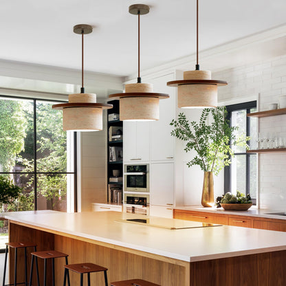 Nordic Pendant Light Natural Yellow Travertine Lamp Simple Wabi Sabi Lamp Suitable for Restaurant Bedside Kitchen Island Cafe Wood Pendant Light (Walnut Color) GenericBuy Supplements Australia