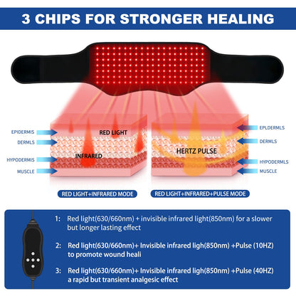 Red Light Therapy Belt, Infrared Light Therapy Device with Partition Control and Remote Control KingPavoniniBuy Supplements Australia