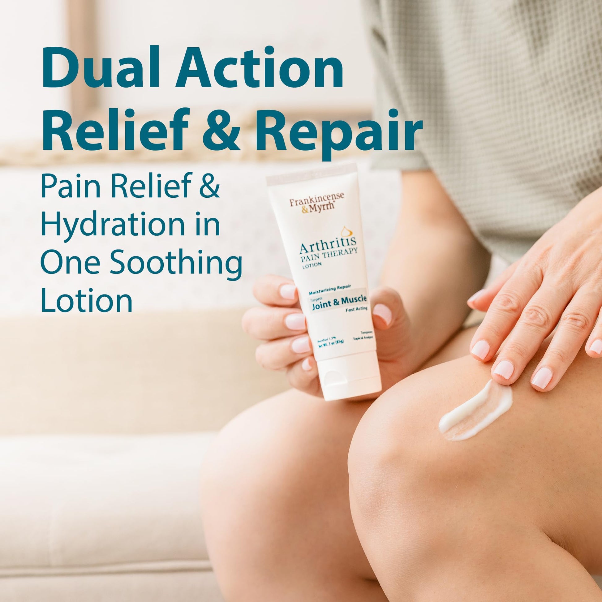 Frankincense and Myrrh Arthritis Pain Reliever Therapy Lotion – Topical Arthritis Pain Relief Cream and Hydrating Skin Repair, Body Relief for Sciatica, Knee, Back, Joints, Neck, Hands, 3 Oz - 1 Pack FRANKINCENSE & MYRRHBuy Supplements Australia
