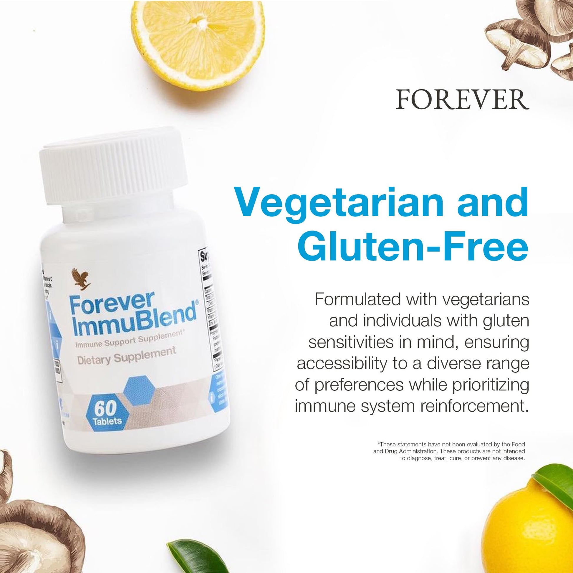 Forever Living - Forever ImmuBlend® Immune Support Supplement – Includes Botanicals, Vitamins D & C, Maitake & Shiitake Mushrooms – 60 Tablets Forever Living ProductsBuy Supplements Australia