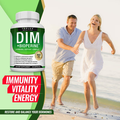 Dim Supplement 910 mg Plus BioPerine Complex - Diindolylmethane to Support Hormone Balance TopluxBuy Supplements Australia