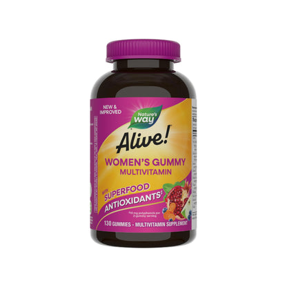 Nature's Way Alive! Women's Daily Gummy Multivitamins, 16 Vitamins & Minerals, Energy Metabolism*, Hair Skin & Nails Nature's WayBuy Supplements Australia