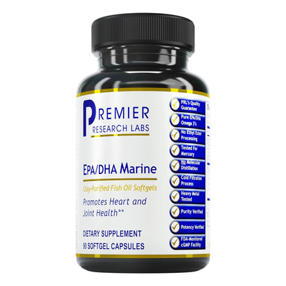 Premier Research Labs EPA DHA Marine Softgels - Omega 3 Fish Oil, EPA DHA Omega 3 Supplement, Fatty Acids for Women & Men, Natural - 90 Softgel Capsules Premier Research LabsBuy Supplements Australia
