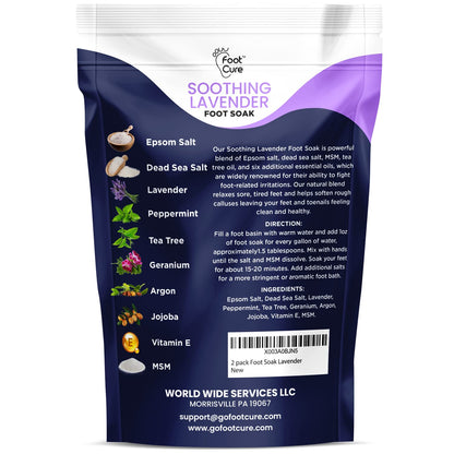 Soothing Lavender Foot Soak with Epsom Salt - Best Toenail Treatment, & Softens Calluses FOOT CUREBuy Supplements Australia