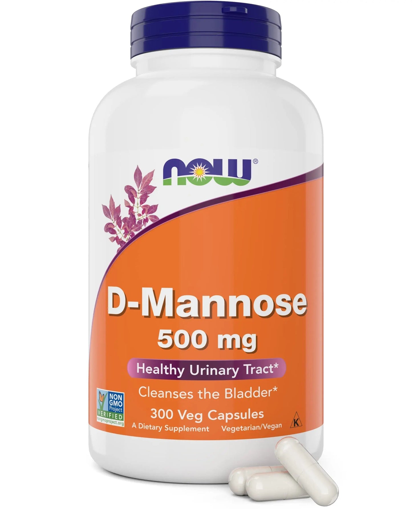 Now D-Mannose 500 mg, 300 Capsules - Vegan, Non GMO Supplement for Women and Men - Supports Healthy Urinary Tract, Cleanses The Bladder NOW FoodsBuy Supplements Australia