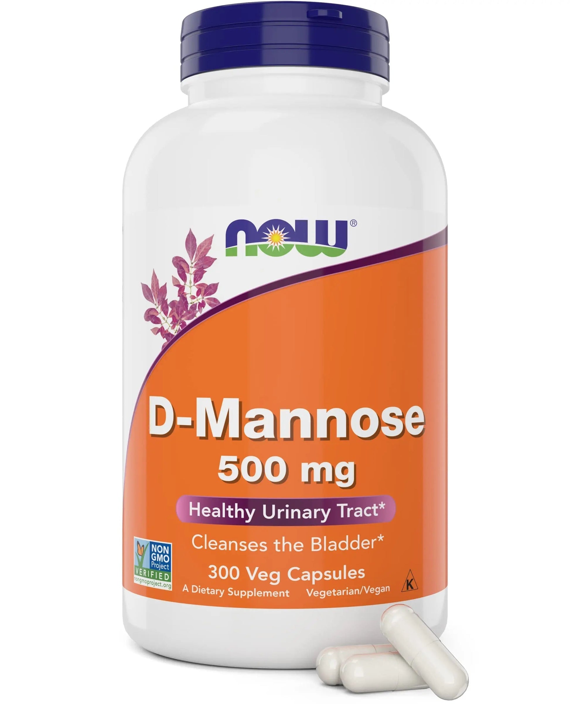 Now D-Mannose 500 mg, 300 Capsules - Vegan, Non GMO Supplement for Women and Men - Supports Healthy Urinary Tract, Cleanses The Bladder NOW FoodsBuy Supplements Australia