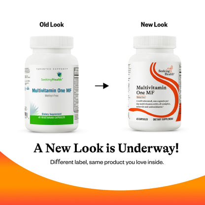 Seeking Health Multivitamin One MF - MTHFR Support Supplement with Calcium Folinate & Vitamin B12 - Easy-to-Digest - Methyl-Free Vegetarian Capsule - 45 Veggie Capsules Seeking HealthBuy Supplements Australia