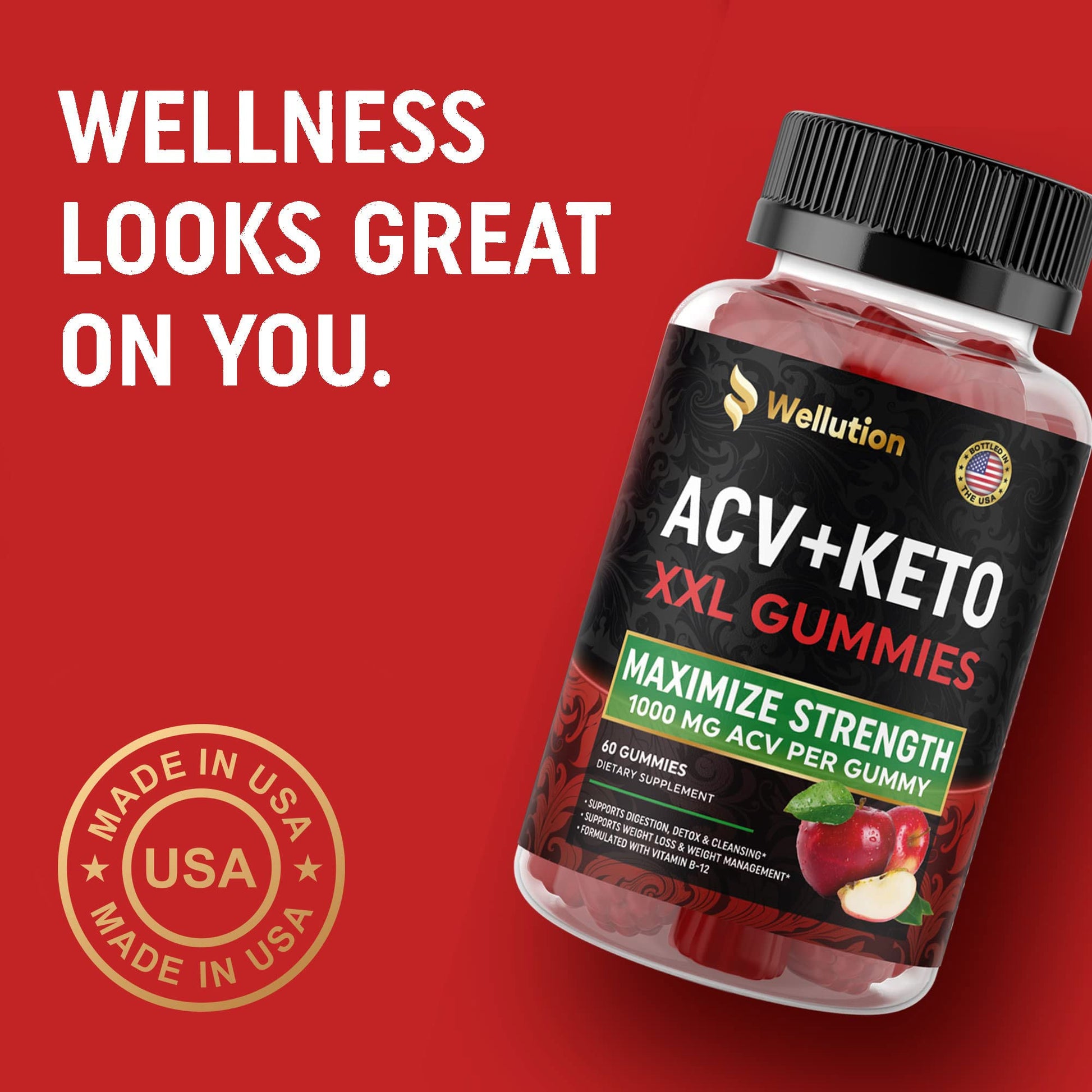 WELLUTION (2 Pack Gummies Apple Cider Vinegar - Formulated to Support Healthy Weight WELLUTIONBuy Supplements Australia