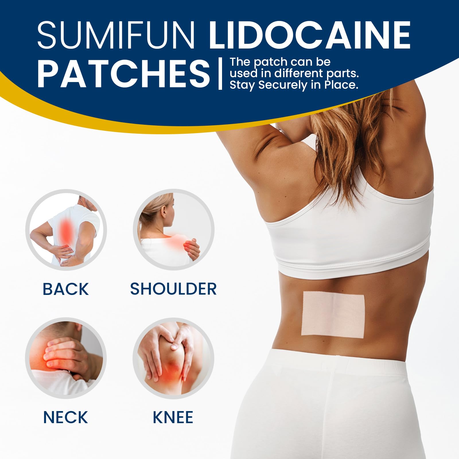 Sumifun 4% Lidocaine Pain Relief Patches - 36 Count Patches for Back, Shoulder, Muscle, Joints, Knee Pain Relief - Lower Back Pain Relief Products - Pain Patches Maximum Strength Lidocaine SumifunBuy Supplements Australia