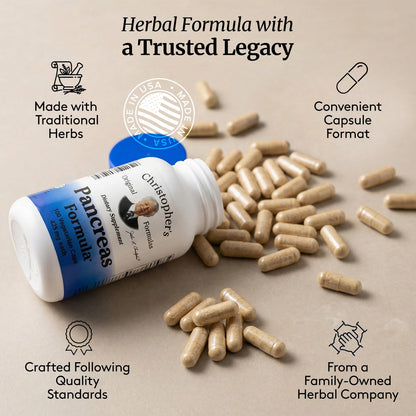 Christopher's Original Formulas Pancreas Formula - Pancreas Cleanse Detox & Repair - Probiotics for Digestive Health Christopher's Original FormulasBuy Supplements Australia