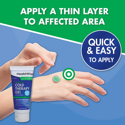 HealthWise Soothing Cold Therapy Gel | 4% Menthol | Vanishing Scent | 3.0 Oz | Arthritis Pain Relief | Topical Analgesic HealthWiseBuy Supplements Australia