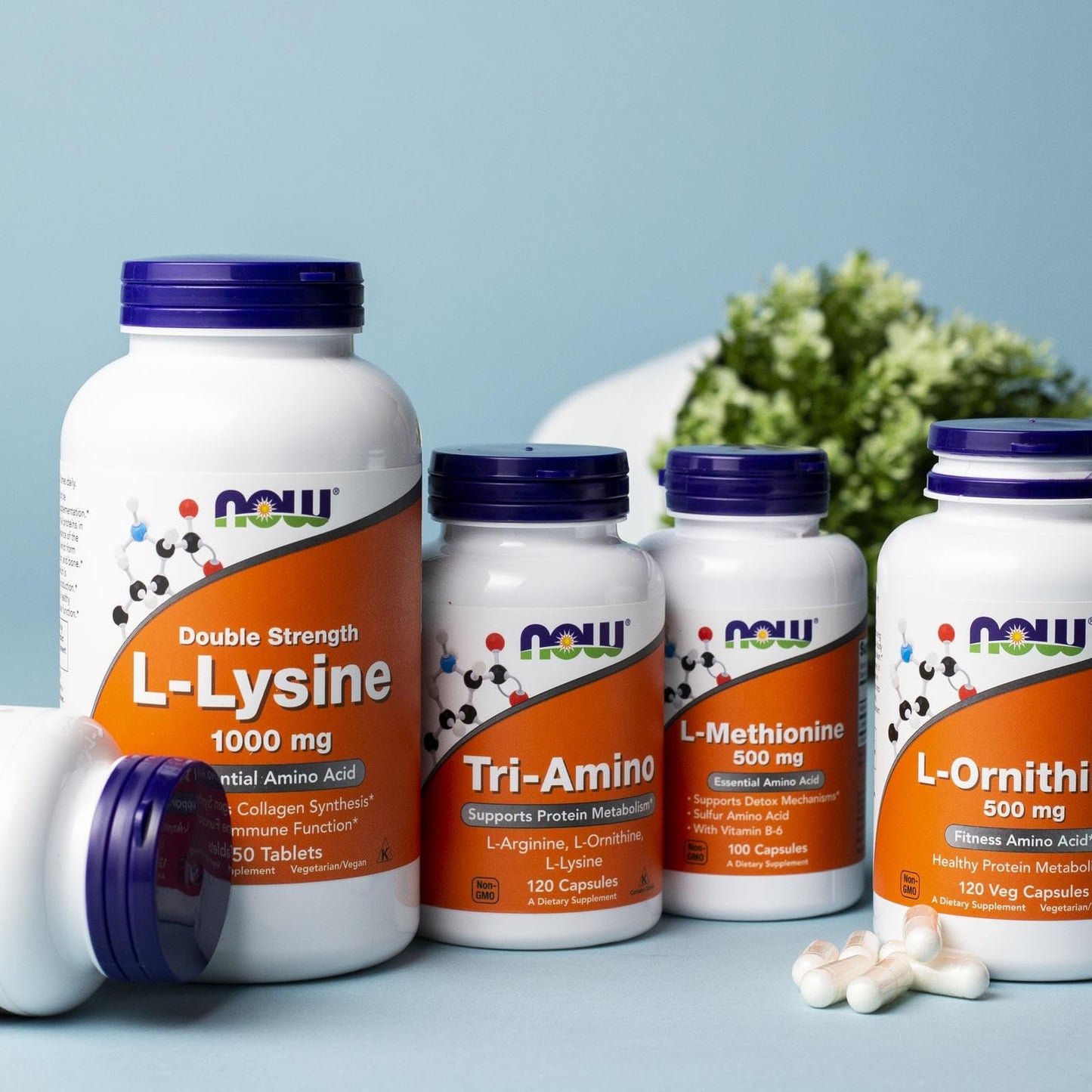 NOW Foods Supplements, Tri-Amino with L-Arginine, L-Ornithine, L-Lysine, Supports Protein Metabolism*, 120 Capsules NOW FoodsBuy Supplements Australia