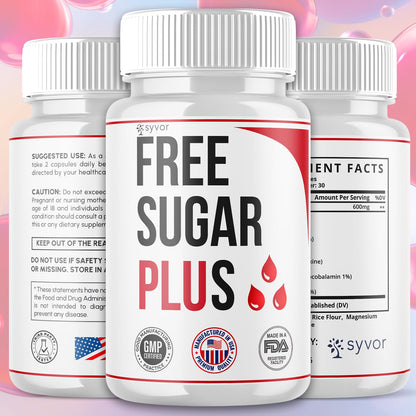 Free Sugar Plus Capsules, Official FreeSugar Plus Blood Health Support Pills With All Natural Ingredients, Free Sugar Plus Advanced Wellness Support with Premium Vitamins for Women & Men (60 Capsules) SyvorBuy Supplements Australia