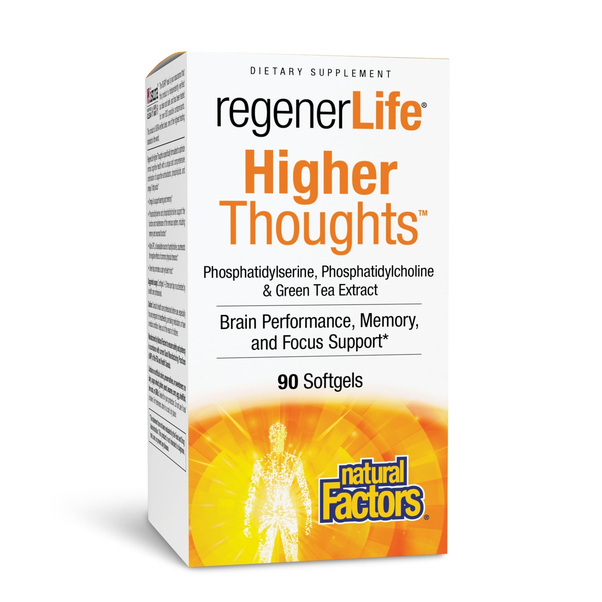 Natural Factors Higher Thoughts - Supports Cognitive & Cardiovascular Health* - Fish Oil, Fatty Acids, EPA, DHA & More - 90 Softgels Natural FactorsBuy Supplements Australia