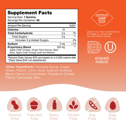 Zahler - Apple Cider Vinegar Gummies Kosher & Delicious ACV for Women Men Raw ZahlerBuy Supplements Australia