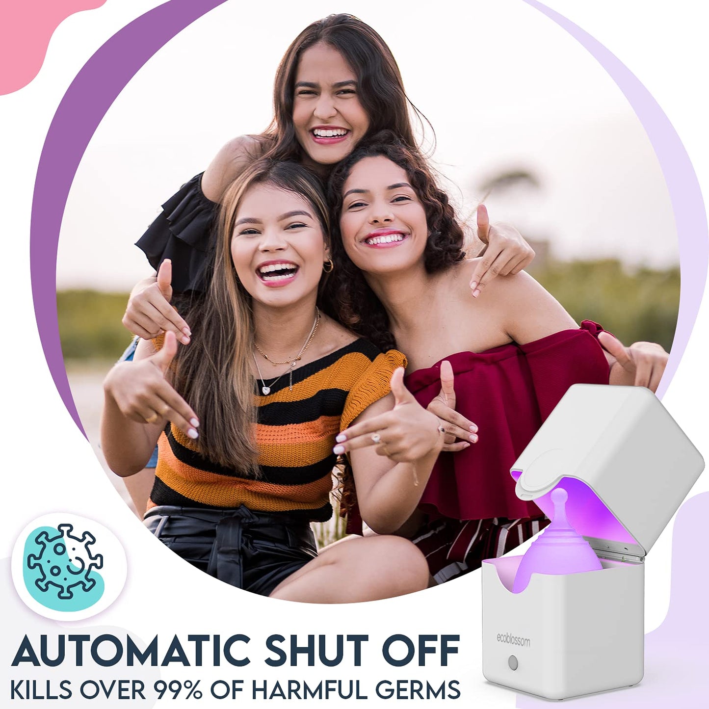 Ecoblossom Menstrual Cup Sterilizer - Modern Menstrual Cup Cleaner Unscented Sanitizer EcoBlossomBuy Supplements Australia