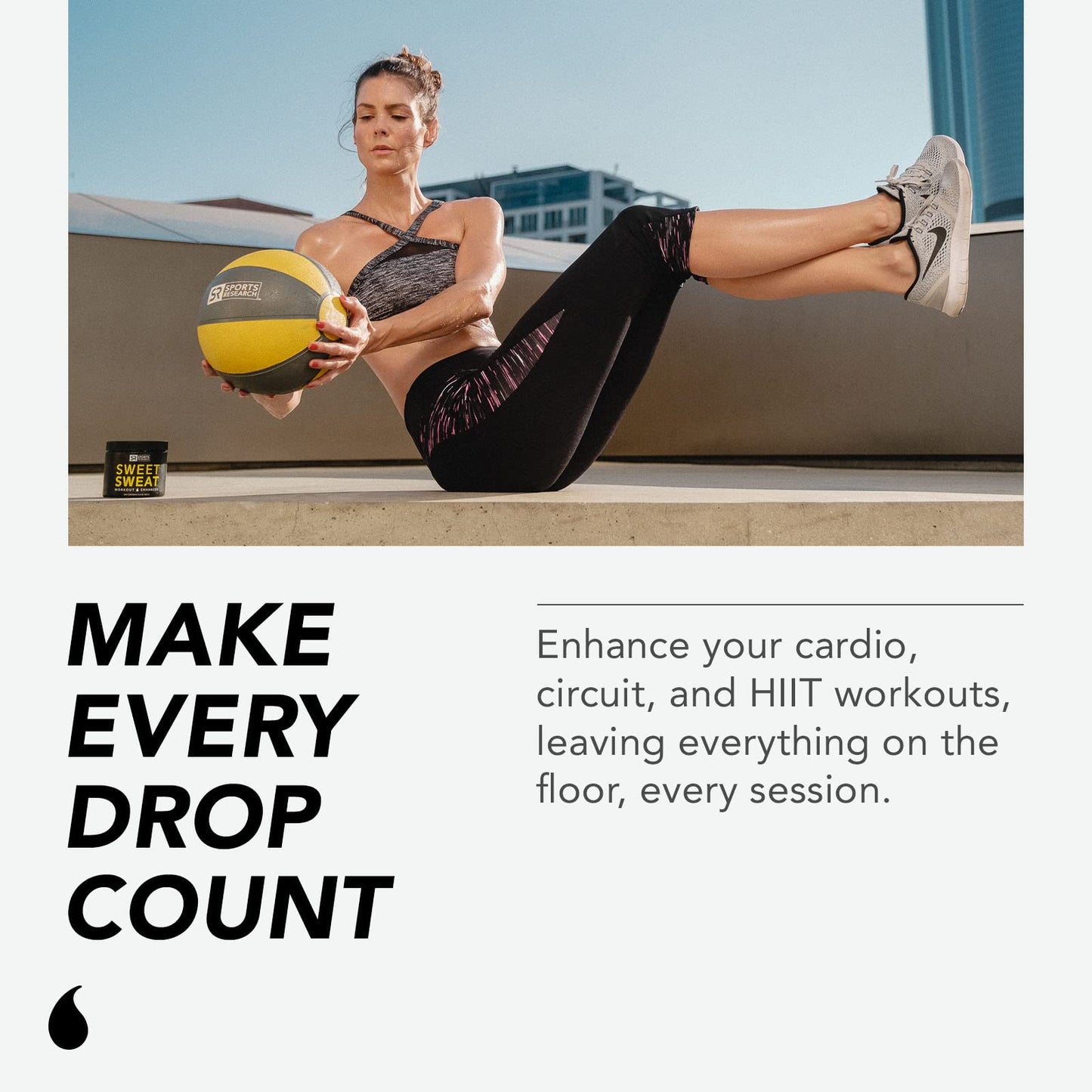 Sweet Sweat Workout Enhancer Roll-On Gel Stick - Sweat Harder and Faster Sports ResearchBuy Supplements Australia