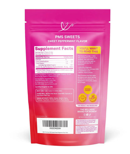 Pink Stork Organic PMS Support Sweets for Teens and Women - Simple & Natural Ingredients Vitamin B6 and Peppermint Pink StorkBuy Supplements Australia