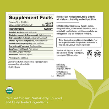 Banyan Botanicals Total Body Cleanse – Organic Detox Supplement with Amla & Manjistha Banyan BotanicalsBuy Supplements Australia