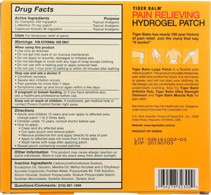 Tiger Balm Pain Relieving Patch Large , 4 Count Tiger BalmBuy Supplements Australia