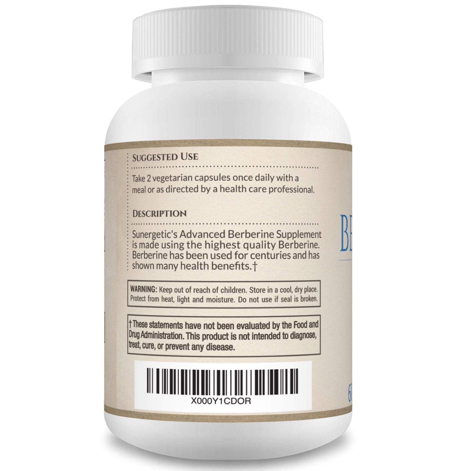 Premium Berberine Supplement - 1200mg of Berberine Per Serving - Berberine HCL SunergeticBuy Supplements Australia