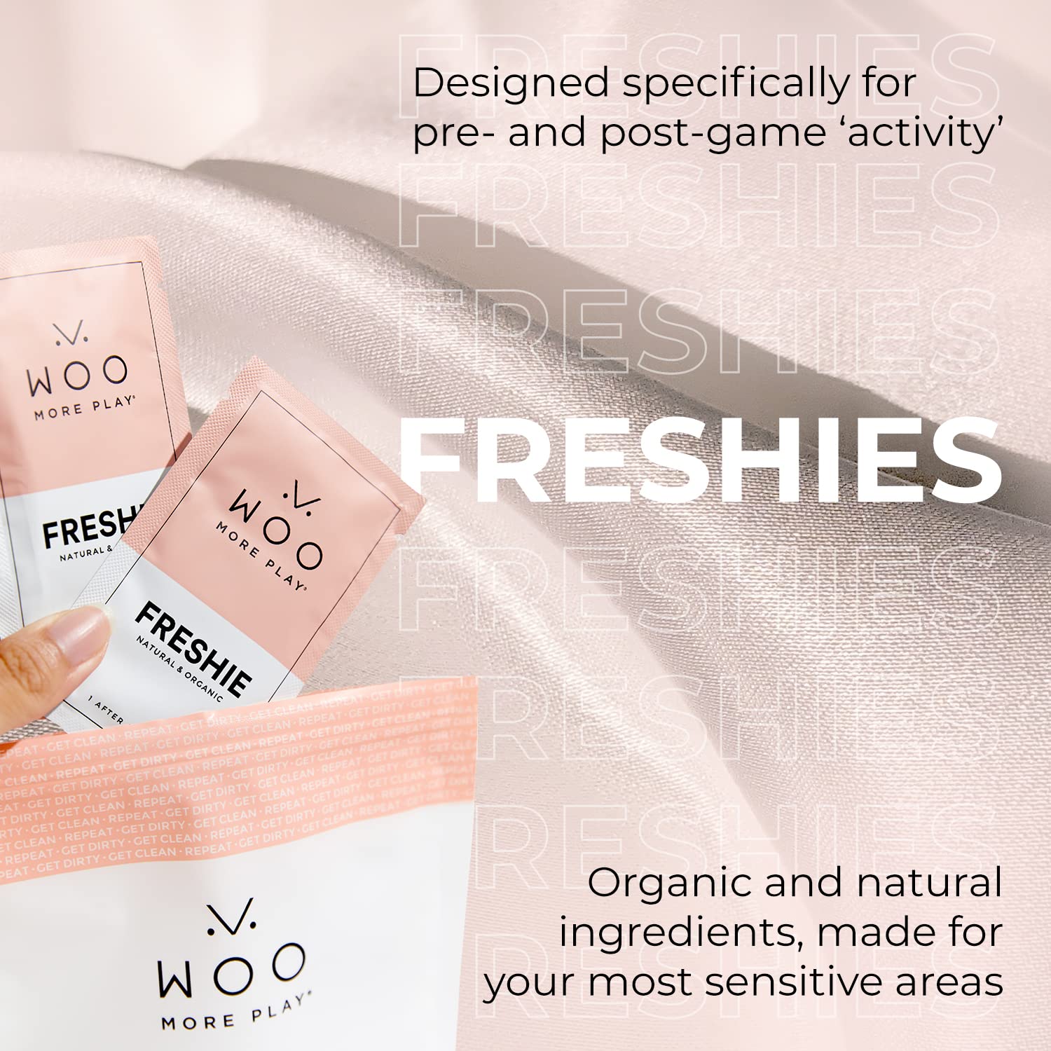 Woo More Play Freshies: All-Natural Feminine Intimacy Towelette Wipes with Coconut Oil Woo More PlayBuy Supplements Australia
