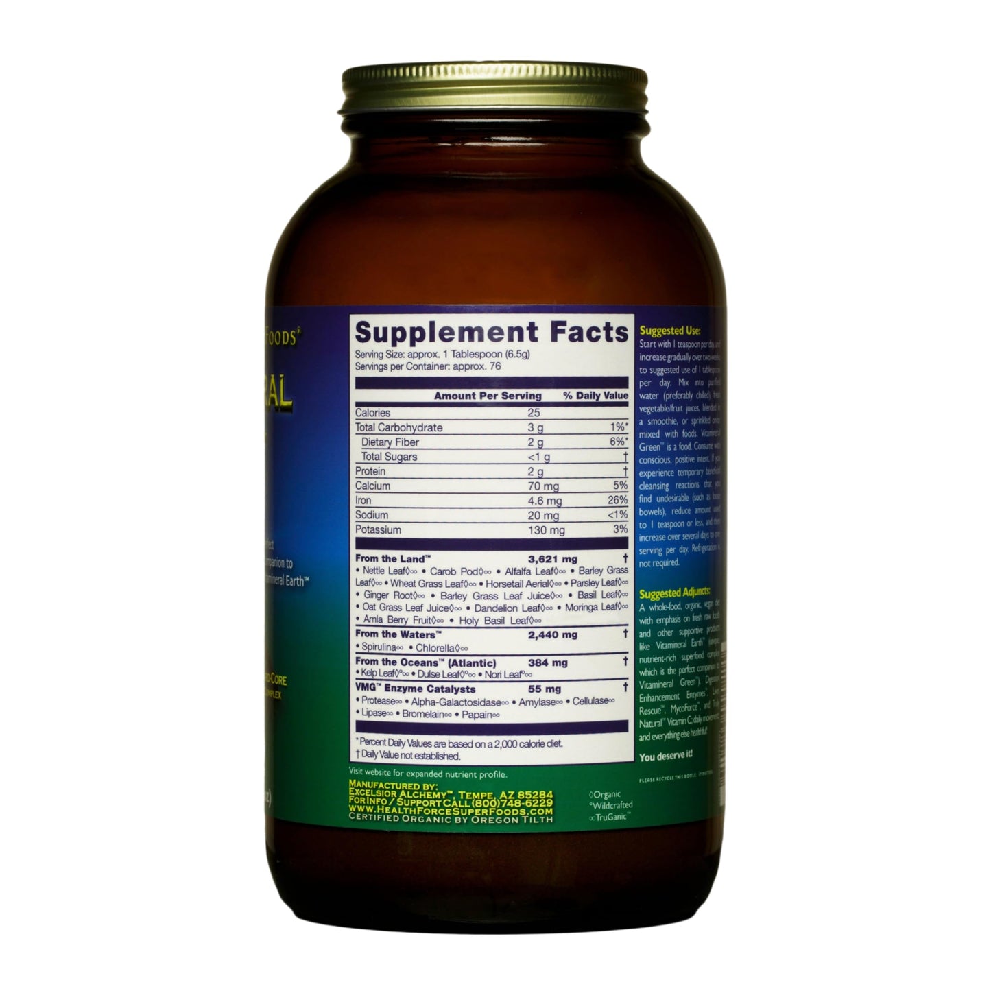 HEALTHFORCE SUPERFOODS Vitamineral Green - Mineral Supplement for Immune & Thyroid Support - Green Powder Supplement with Ingredients from The Land - Gluten-Free & Vegan - 500 Grams HEALTHFORCE SUPERFOODSBuy Supplements Australia