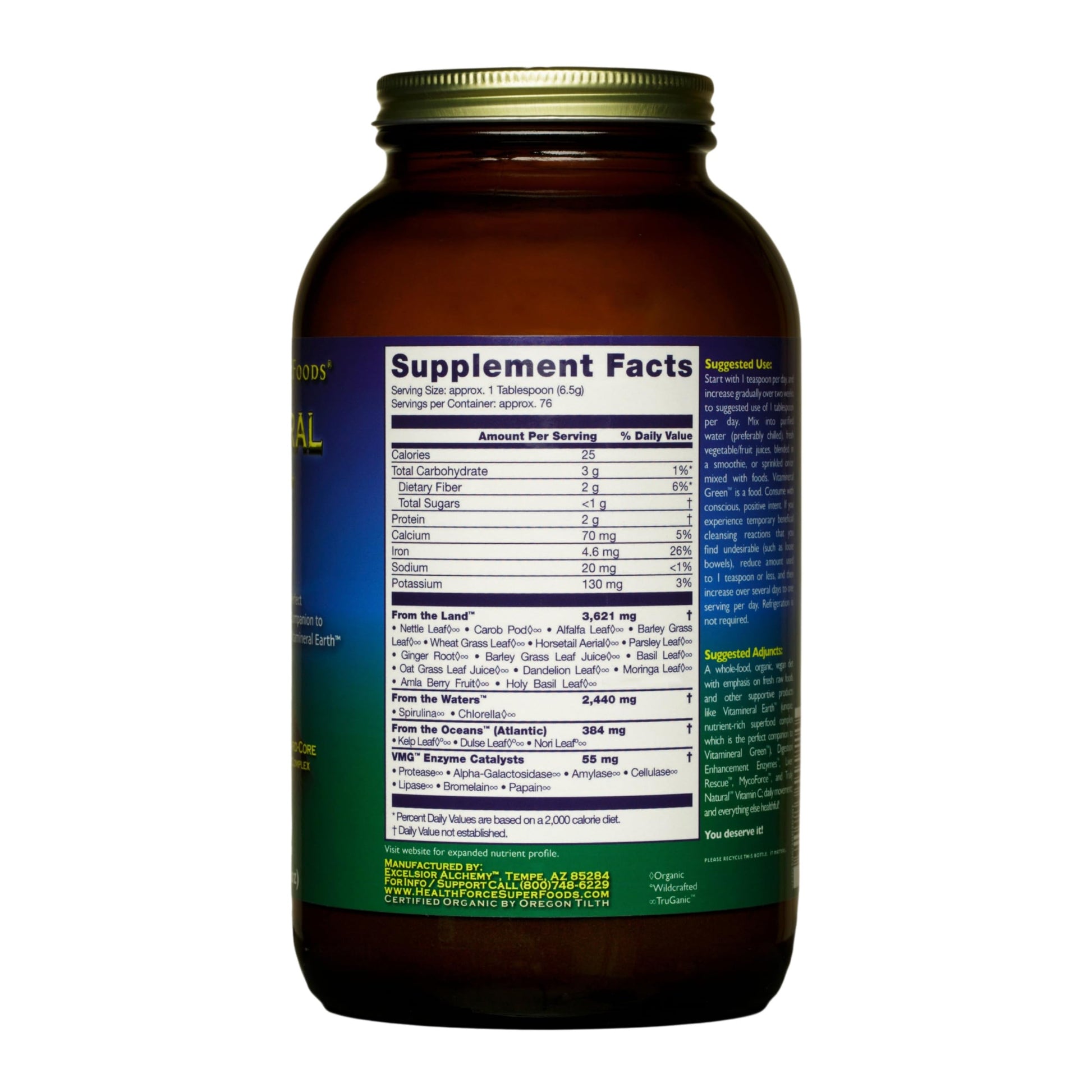 HEALTHFORCE SUPERFOODS Vitamineral Green - Mineral Supplement for Immune & Thyroid Support - Green Powder Supplement with Ingredients from The Land - Gluten-Free & Vegan - 500 Grams HEALTHFORCE SUPERFOODSBuy Supplements Australia