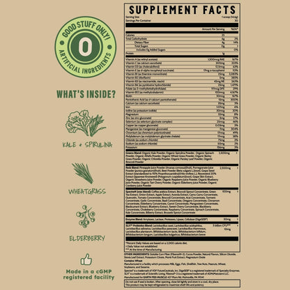 Earth Fed Muscle Chocolate Greens & Reds Superfood Blend Earth Fed MuscleBuy Supplements Australia