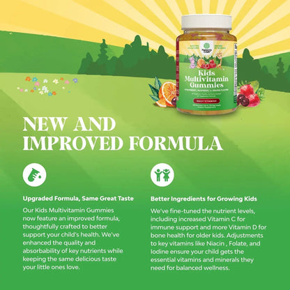 Bundle of Plant Based Kids Multivitamin Gummies with Vitamins A C D3 E B Zinc and DHA Omega 3 Gummies with Vegetarian 6 9 for Vision Brain Immunity Support Natures CraftBuy Supplements Australia