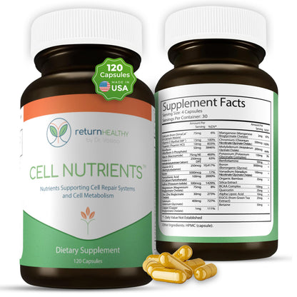Return Healthy Cell Nutrients | Promotes Cell and Membrane Repair & Cell Metabolism | Helps Fight Tick-Borne Infections & More | Mitochondrial Supplements | Non-GMO, Vegan, 120 caps Return HealthyBuy Supplements Australia