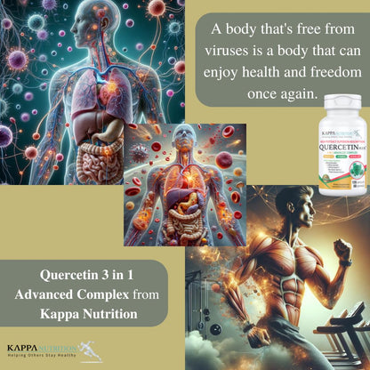 QUERCETIN PLUS, Quercetin 1,000mg, Bromelain 500mg and Vitamin C 1,000mg, (120 Capsules), 3 in 1 from Bioflavonoids, Supports Immune, Cardiovascular & Respiratory Health, Seasonal Allergy Relief. KAPPA NUTRITIONBuy Supplements Australia