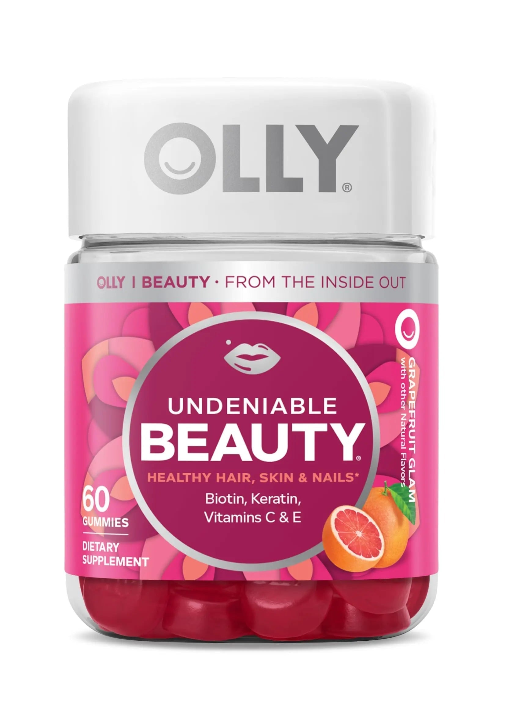 OLLY Undeniable Beauty Gummy & Flawless Complexion Gummy, Clear and Healthy Skin Support, Vitamins E, A, Zinc, Chewable Supplement, Berry - 50 Count (Pack of 1) OLLYBuy Supplements Australia