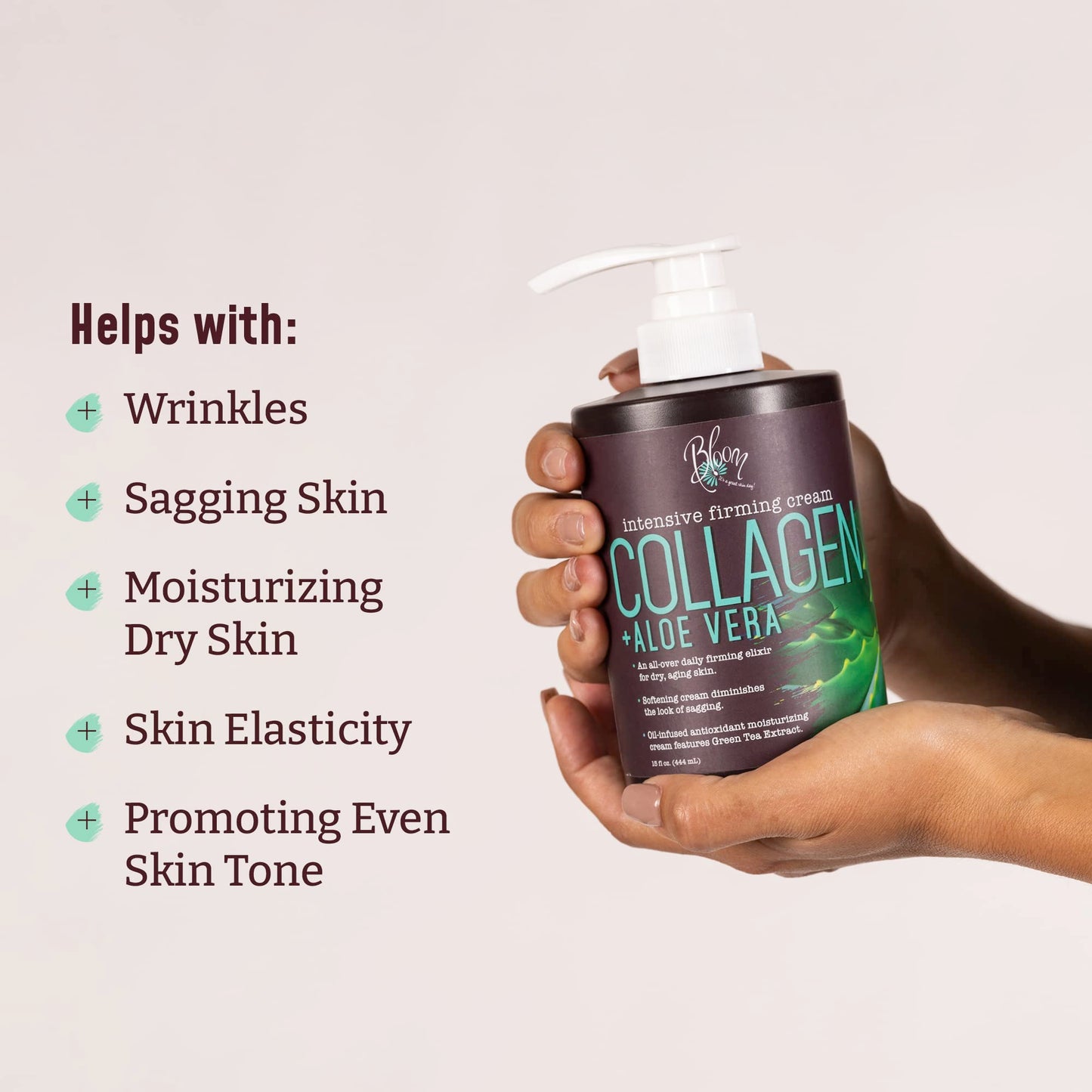 BLOOM Collagen Cream + Aloe Vera Moisturizer Body Lotion & Face Cream | Dry Skin BLOOM IT'S A GREAT SKIN DAY!Buy Supplements Australia