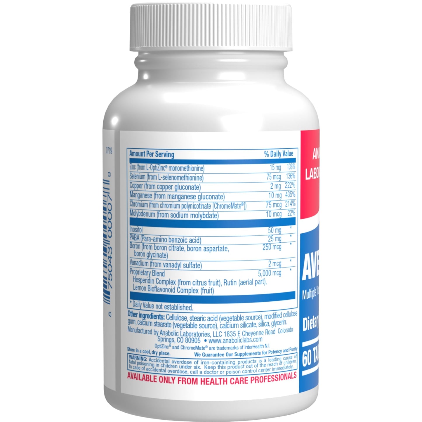 30-In-1 Adult Multivitamin with Iron - Antioxidant Rich Over 50 Multivitamin for Women and Men with Vitamins A C D E B Complex Zinc Magnesium Myo Inositol Citrus Bioflavonoids & More - 1 Month Supply Anabolic LaboratoriesBuy Supplements Australia