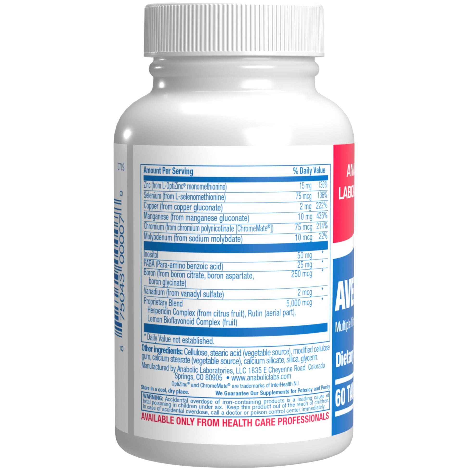 30-In-1 Adult Multivitamin with Iron - Antioxidant Rich Over 50 Multivitamin for Women and Men with Vitamins A C D E B Complex Zinc Magnesium Myo Inositol Citrus Bioflavonoids & More - 1 Month Supply Anabolic LaboratoriesBuy Supplements Australia