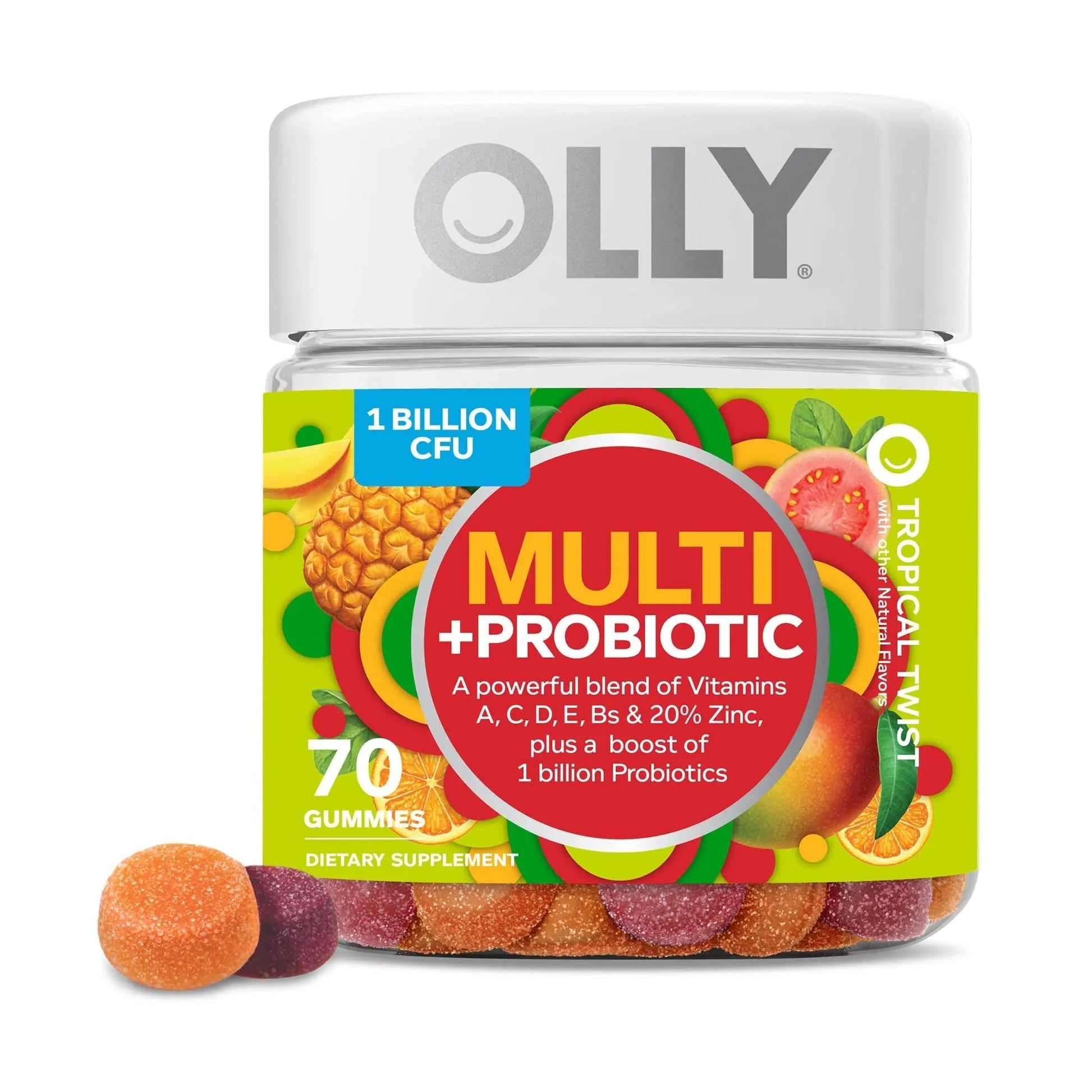 OLLY Multi + Probiotic Adult Multivitamin Gummy, 1 Billion CFUs, Digestive and Immune Support & Heavenly Hair Gummy, Supports Healthy Hair OLLYBuy Supplements Australia