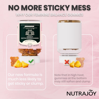 NUTRAJOY Premium Feminine Balance Gummies, for Women's Ph Health, Vaginal Wellness Support, Immune Support, Energy Support, Hawaiian Pineapple, Vegan Gluten-Free, 60 Gummies NUTRAJOYBuy Supplements Australia