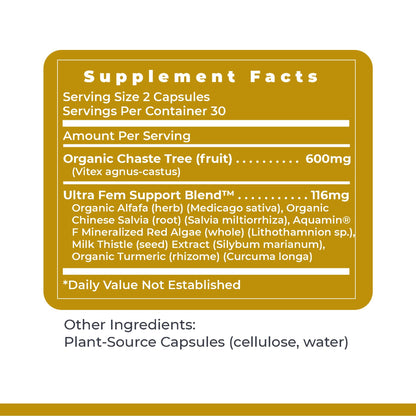 Premier Research Labs Fem Balance FX- Chasteberry Supplement for Women Hormone Balance Support, Chaste Tree Supplement w/Organic Chasteberry Extract, Natural Support for Women- 60 Vegetarian Capsules Premier Research LabsBuy Supplements Australia
