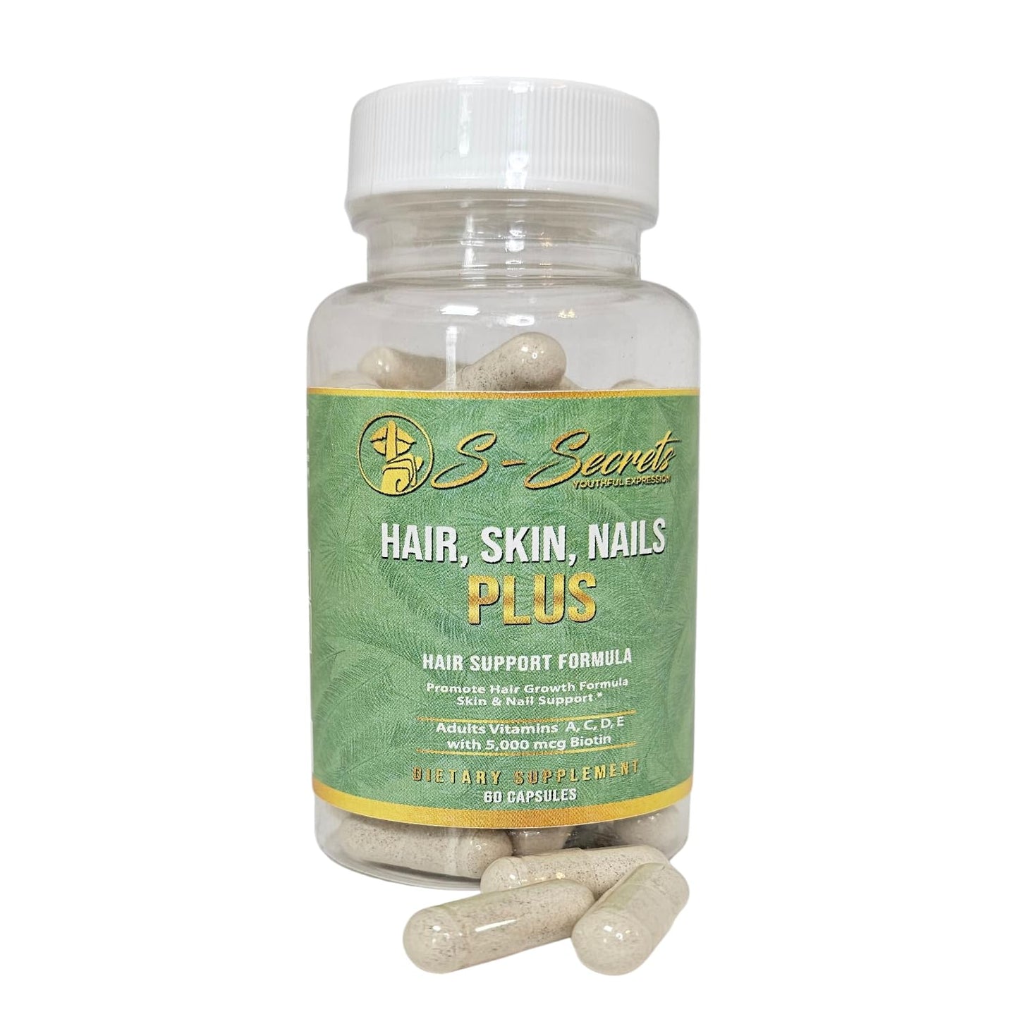 S-Secrets Hair, Skin & Nails Vitamin – Non-GMO Multivitamin for Hair, Skin & Nails | Biotin 5,000 mcg per Serving | 30-Day Supply (60 Capsule) S-SecretsBuy Supplements Australia