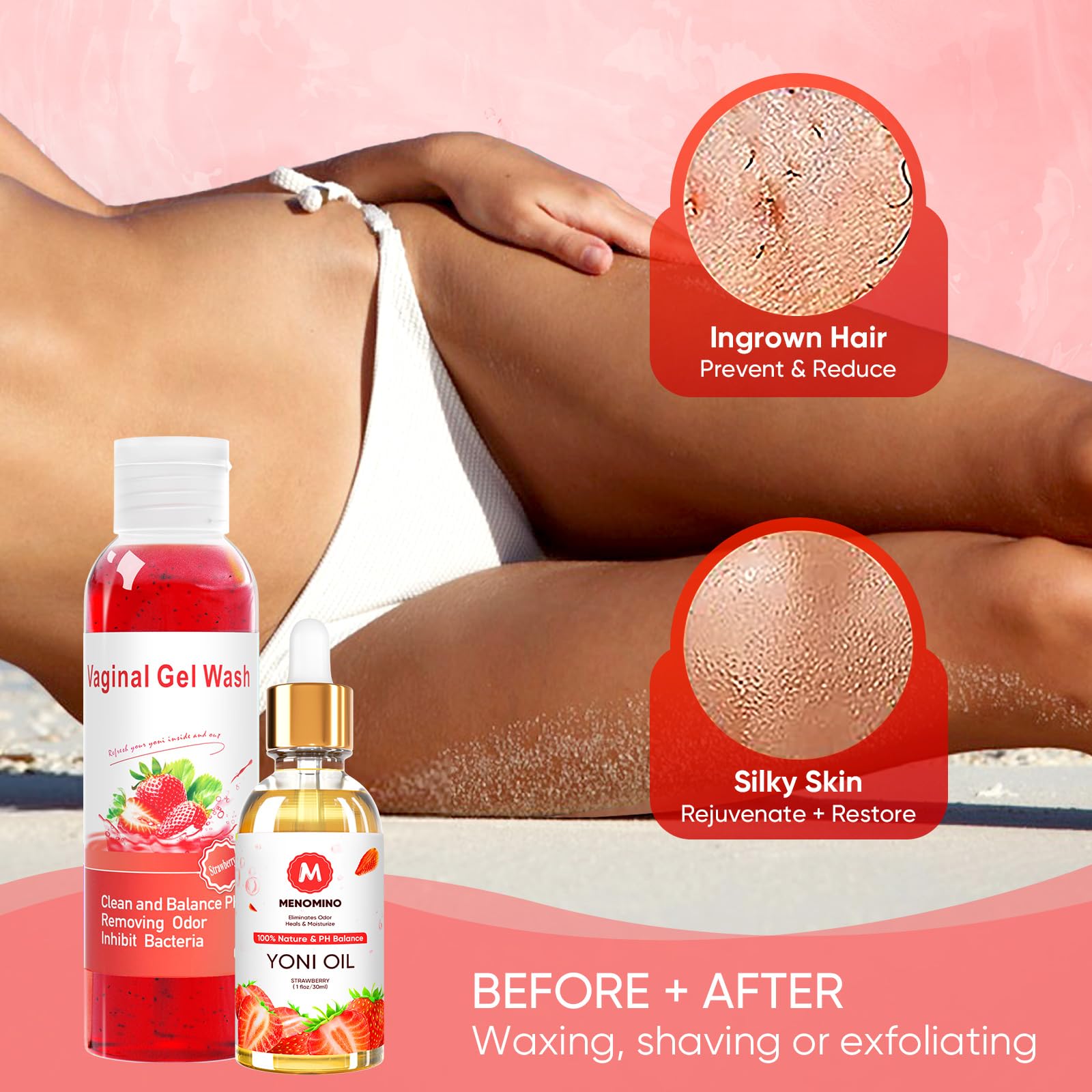 Feminine Wash & Yoni Soap Bar & Yoni Oil for Women pH Balance, Yoni Wash for Vaginal Moisturizing MENOMINOBuy Supplements Australia