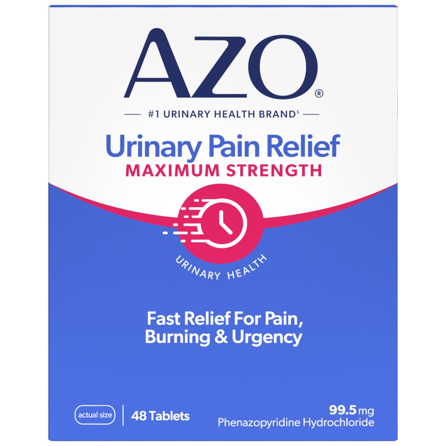 AZO Urinary Pain Relief Maximum Strength | Fast Relief of UTI Pain, Burning & Urgency | Targets Source of Pain | #1 Most Trusted Brand | 48 Tablets AZOBuy Supplements Australia