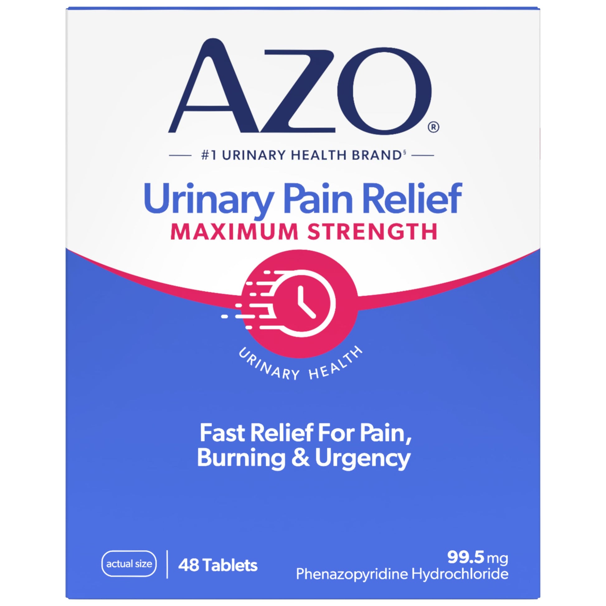 AZO Urinary Pain Relief Maximum Strength | Fast Relief of UTI Pain, Burning & Urgency | Targets Source of Pain | #1 Most Trusted Brand | 48 Tablets AZOBuy Supplements Australia