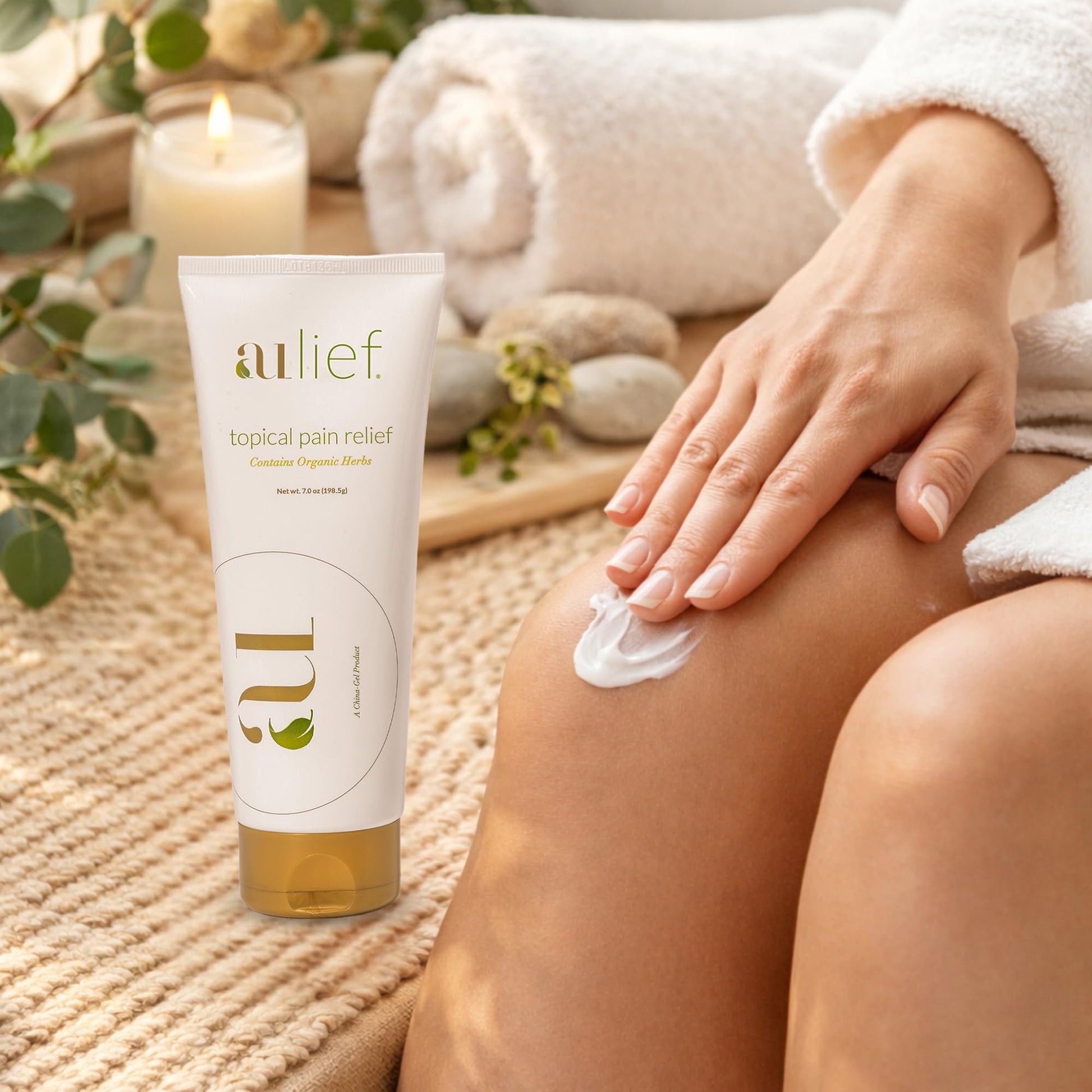 Aulief Gold Natural Pain Relief Cream – Organic Herbal Lotion for Arthritis, Joint Pain & Sore Muscles, Neck, Knee & Back Aches, Premium Organic Natural Pain Reliever, 3.2 Oz Tube AuliefBuy Supplements Australia