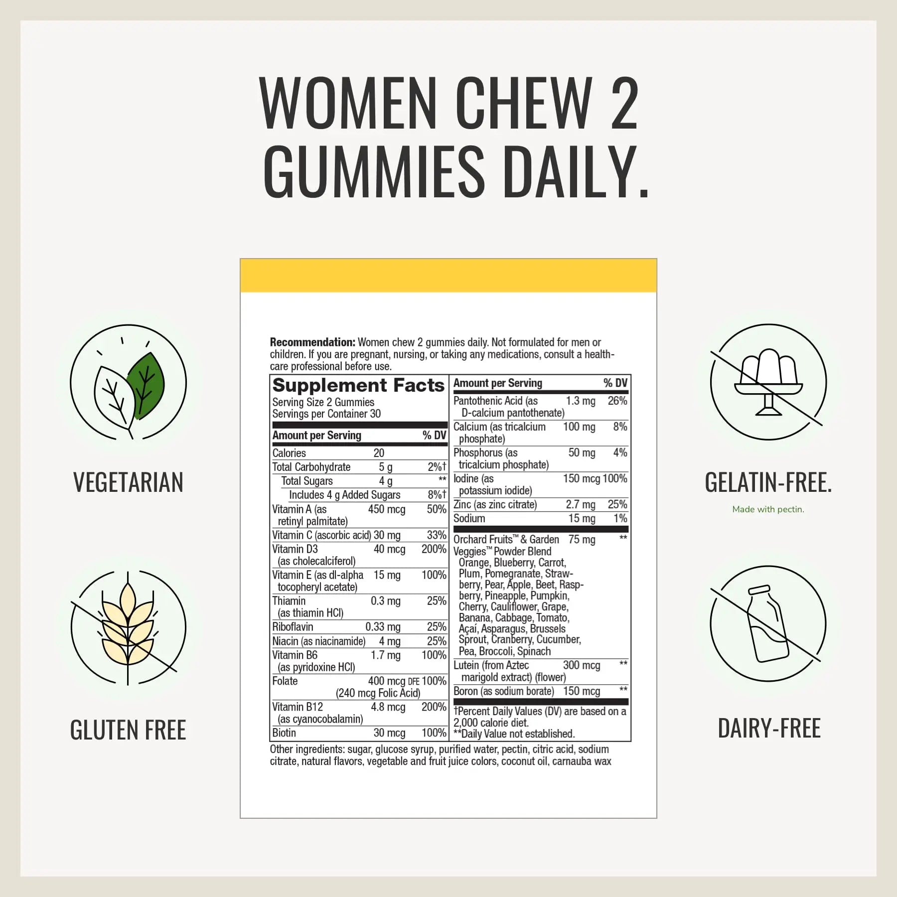 Nature's Way Alive! Women’s and Men’s 50+ Gummy Multivitamins, B-Vitamins, Delicious Flavors Nature's Way