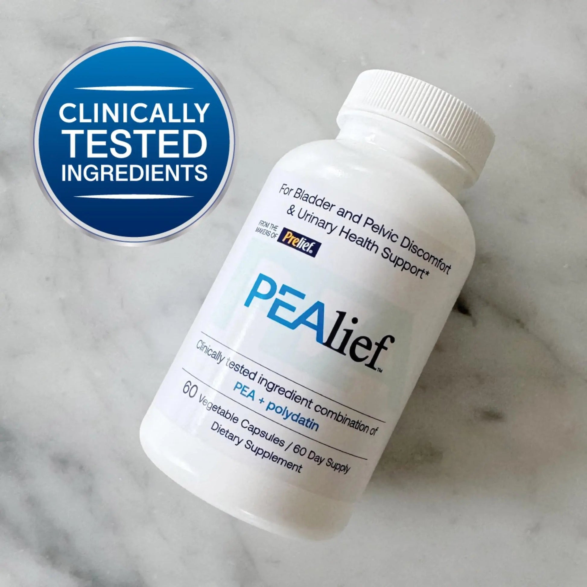 PEAlief Pea + Polydatin – New Bladder & Urinary Comfort Support with Clinically Tested Ingredient Combination — One Pill Per Day, 60 Day Supply PEAliefBuy Supplements Australia